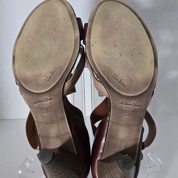 Hispanitas Brown Multi Strappy Heels Size 38 US 7 - Picture 10 of 11